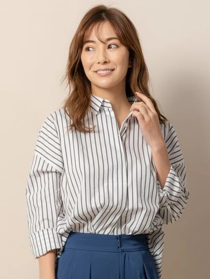 【オードリー亜谷香着用】フライフロントオーバーシャツ