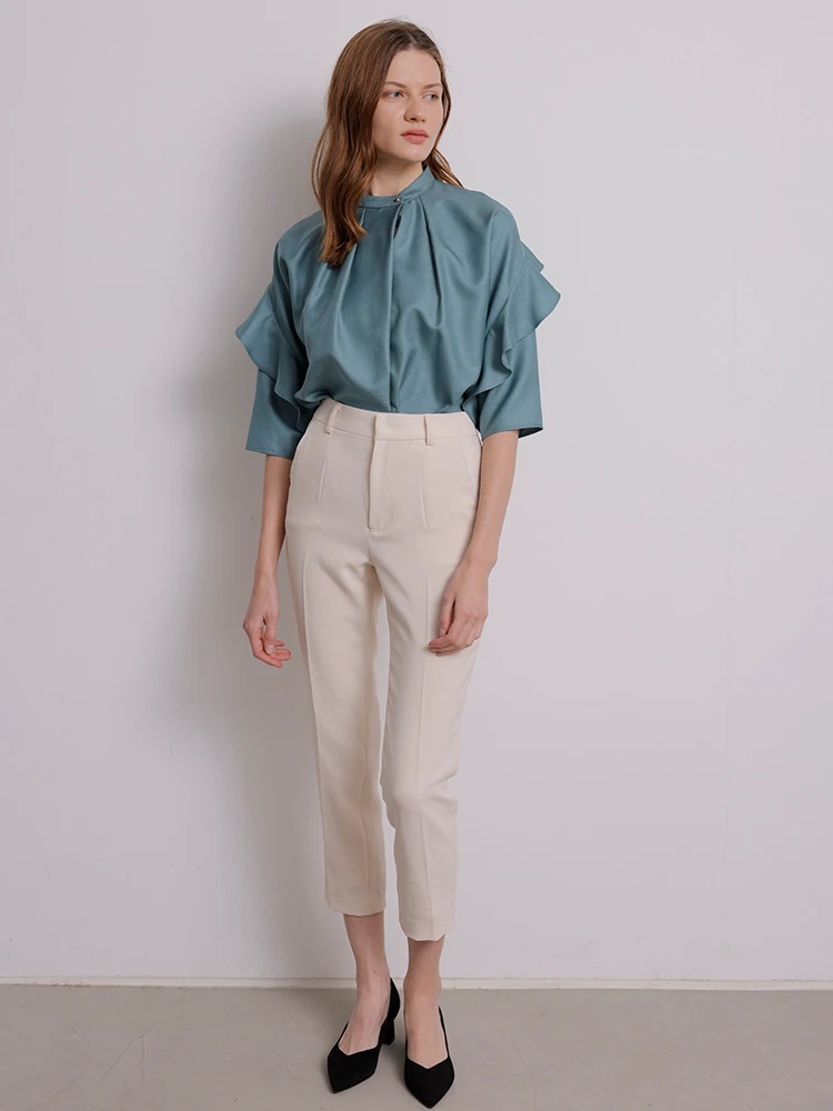 予約商品4 中旬発送予定 フリルスリーブブラウス レディースファッション通販のtonal トーナル 公式通販サイト