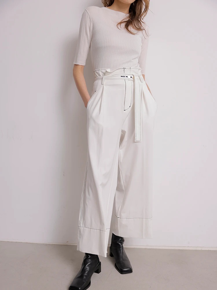 デニムハイウェストワイドパンツ レディースファッション通販のtonal トーナル 公式通販サイト