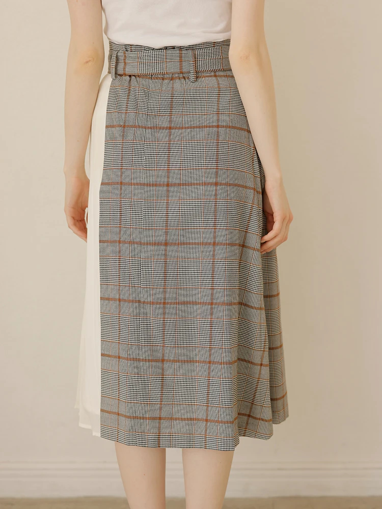 チェックアシメトレンチスカート | レディースファッション通販のTONAL