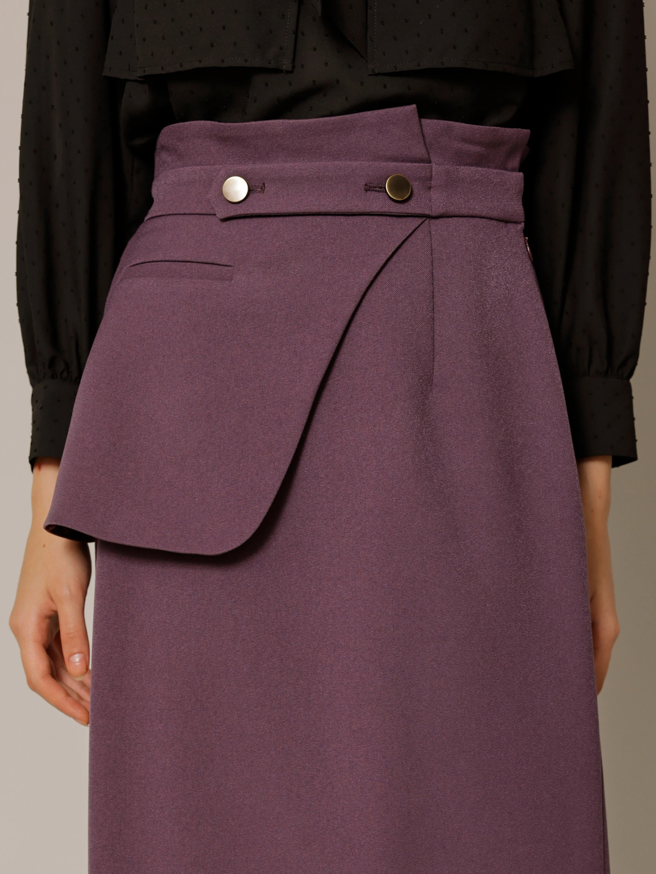 ウールライクフロントデザインタイトスカート | レディース