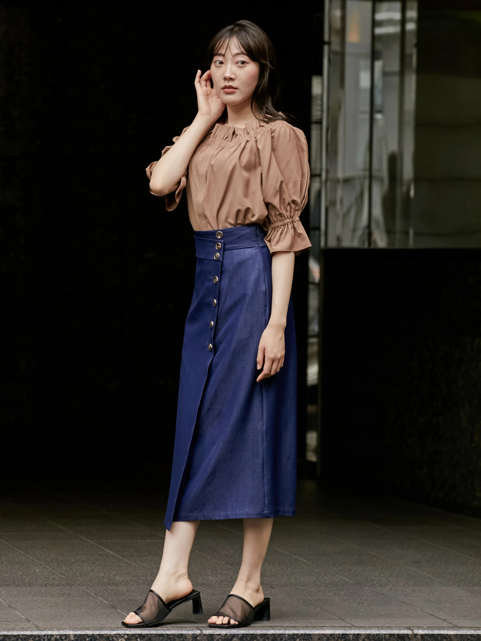 デニムラップタイトスカート | レディースファッション通販のTONAL ...