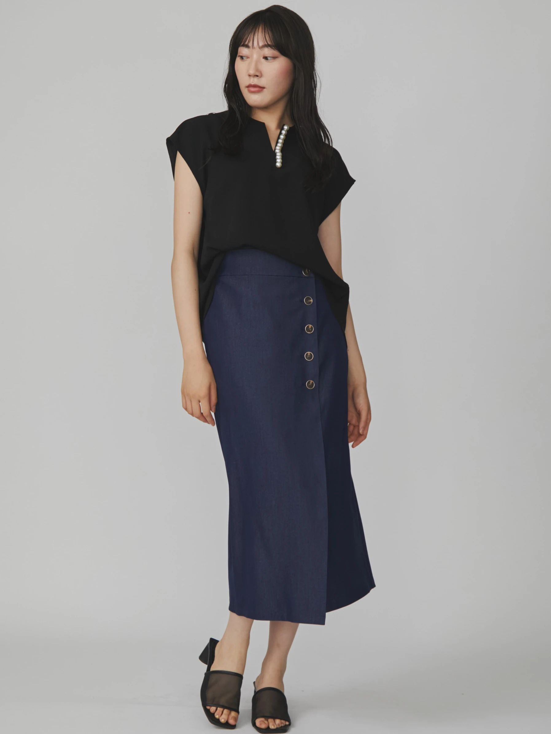 デニムラップタイトスカート | レディースファッション通販のTONAL