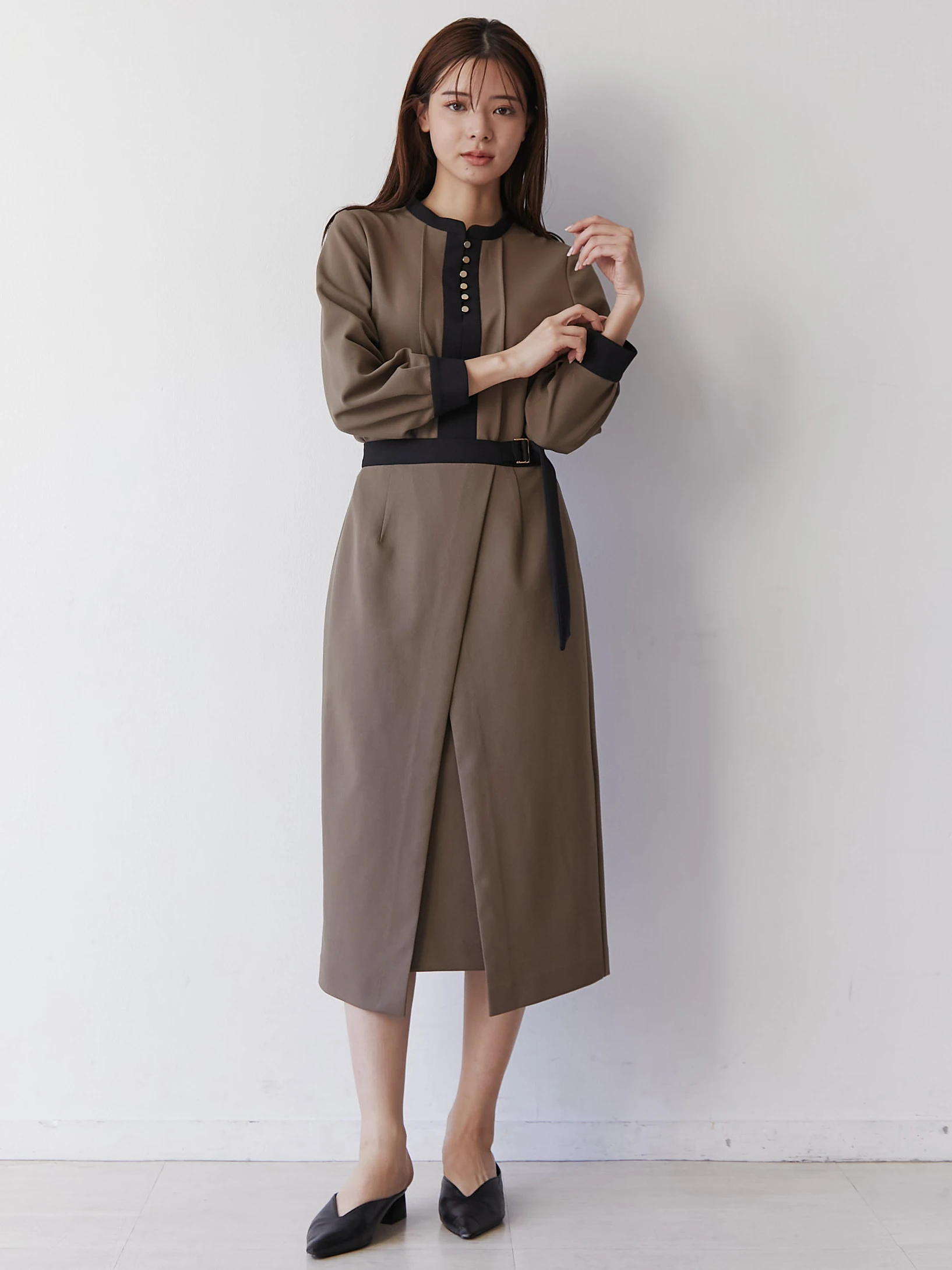 バイカラーアシメタイトスカート | レディースファッション通販のTONAL ...