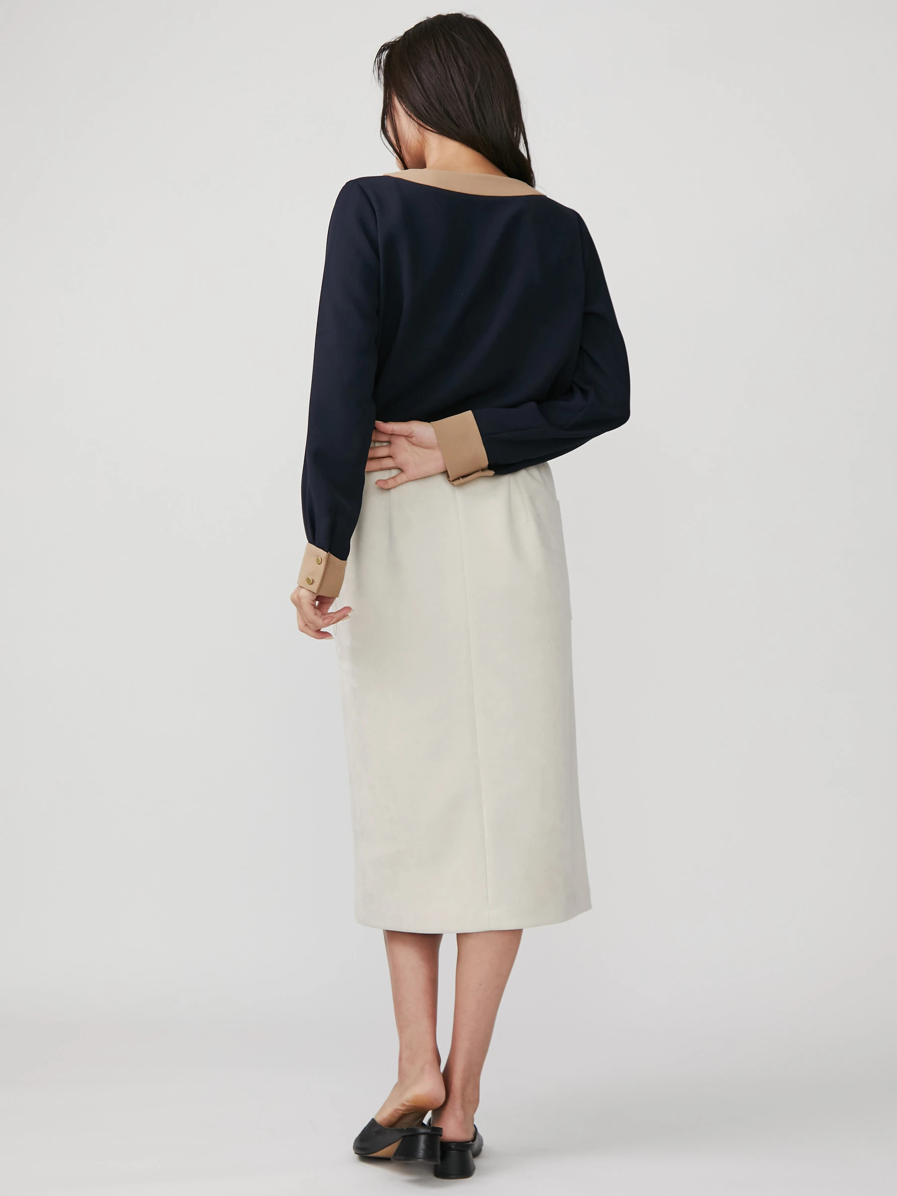 フェイクスエードZIPタイトスカート | レディースファッション通販の