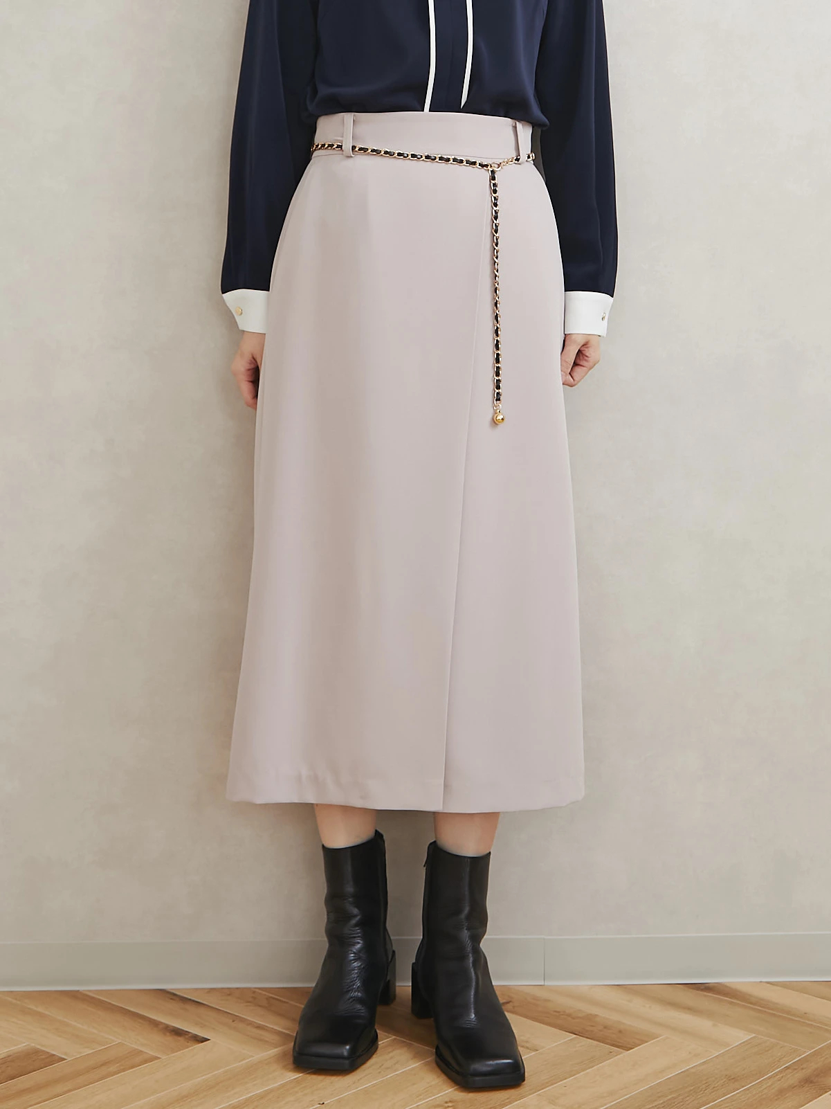 チェーンベルトラップタイトスカート | レディースファッション通販の