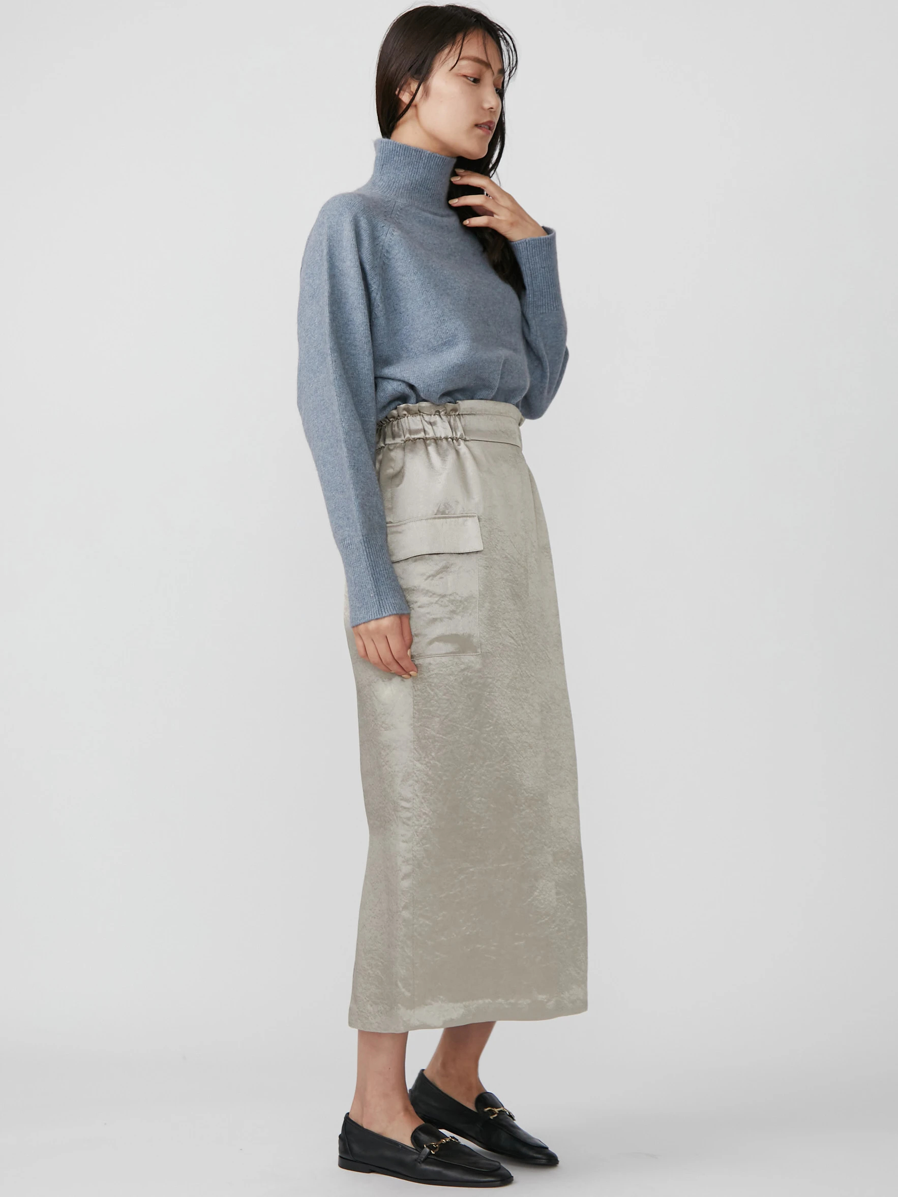 アセテートサテンカーゴスカート | レディースファッション通販のTONAL