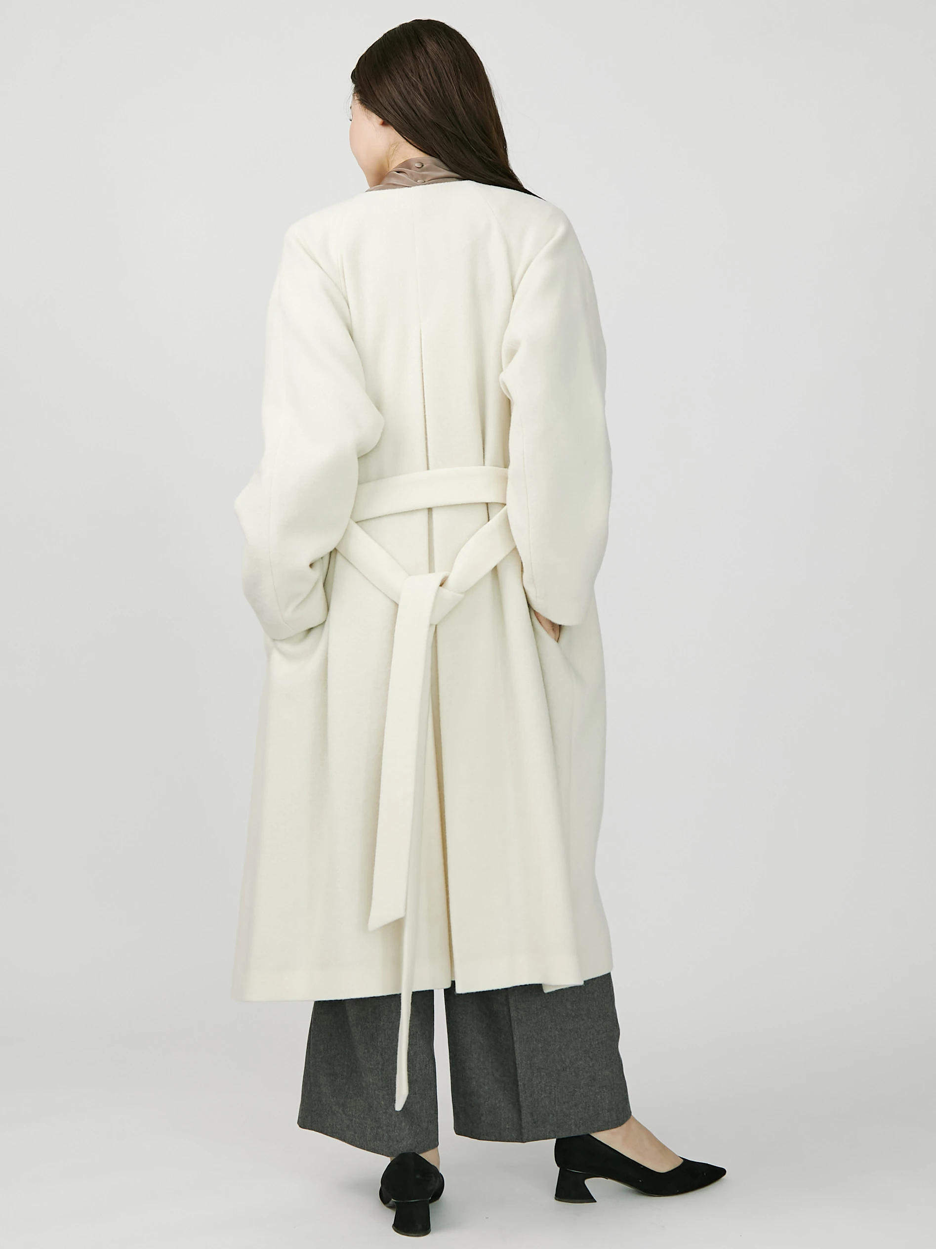 ウールモッサノーカラーコート | レディースファッション通販のTONAL