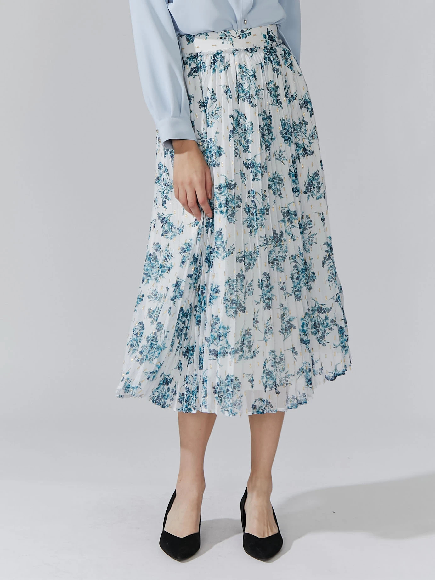 フラワーラメJQプリーツスカート | レディースファッション通販のTONAL