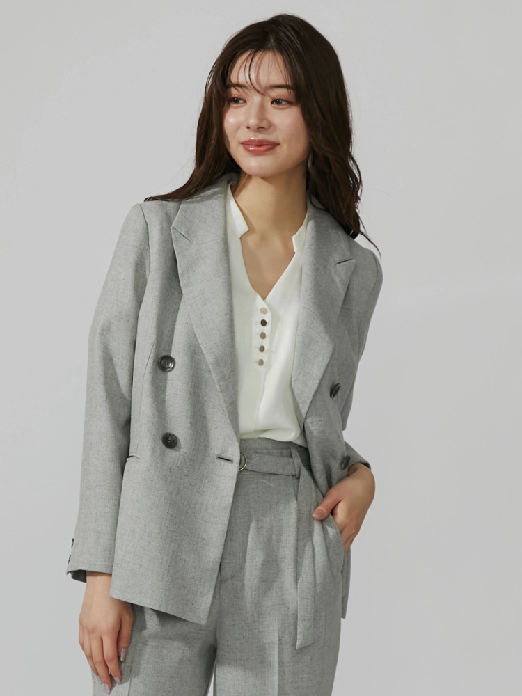 フェイクリネンダブルジャケット | レディースファッション通販のTONAL  