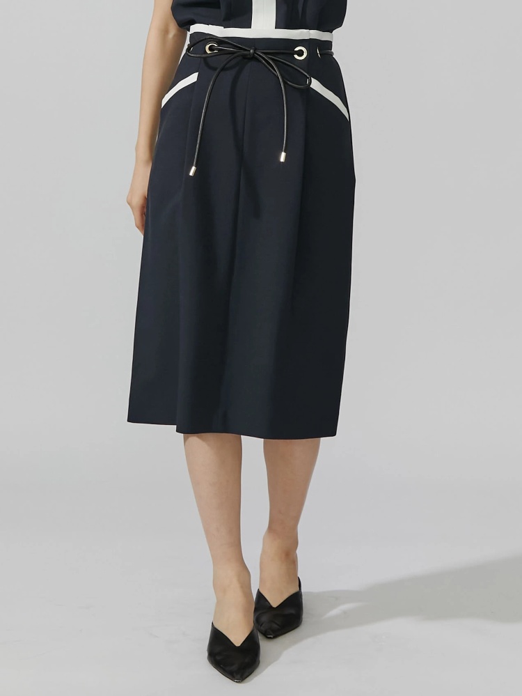 バイカラーハトメベルトタイトスカート | レディースファッション通販  