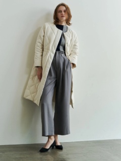 TONAL おいしい カタログ掲載品 ビーバーノーカラーガウンコート 