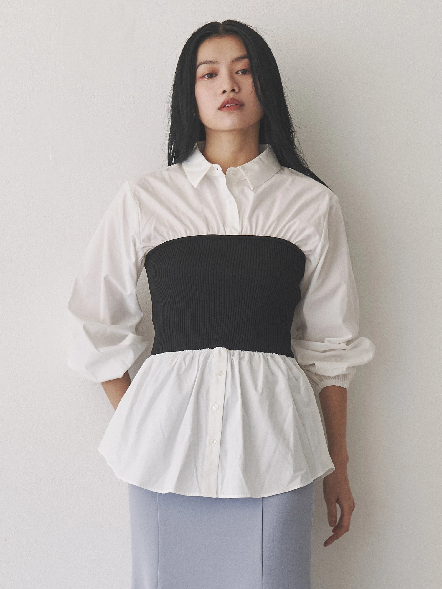 ニットビスチェドッキングシャツ | レディースファッション通販のTONAL