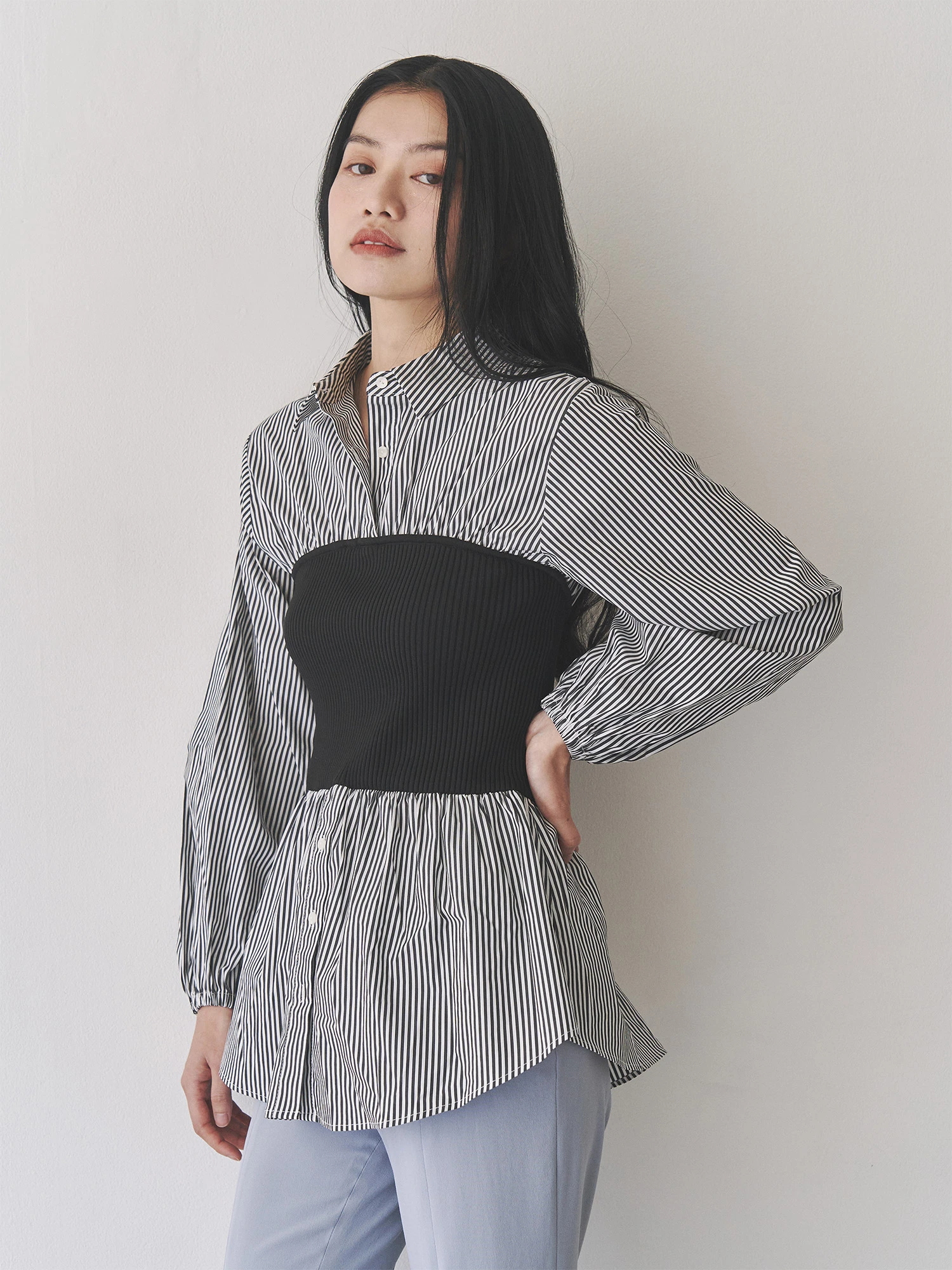 ニットビスチェドッキングシャツ | レディースファッション通販のTONAL