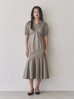 ◇TONAL（トーナル）ラッフルカラーマーメイドワンピース38 （トーナル  