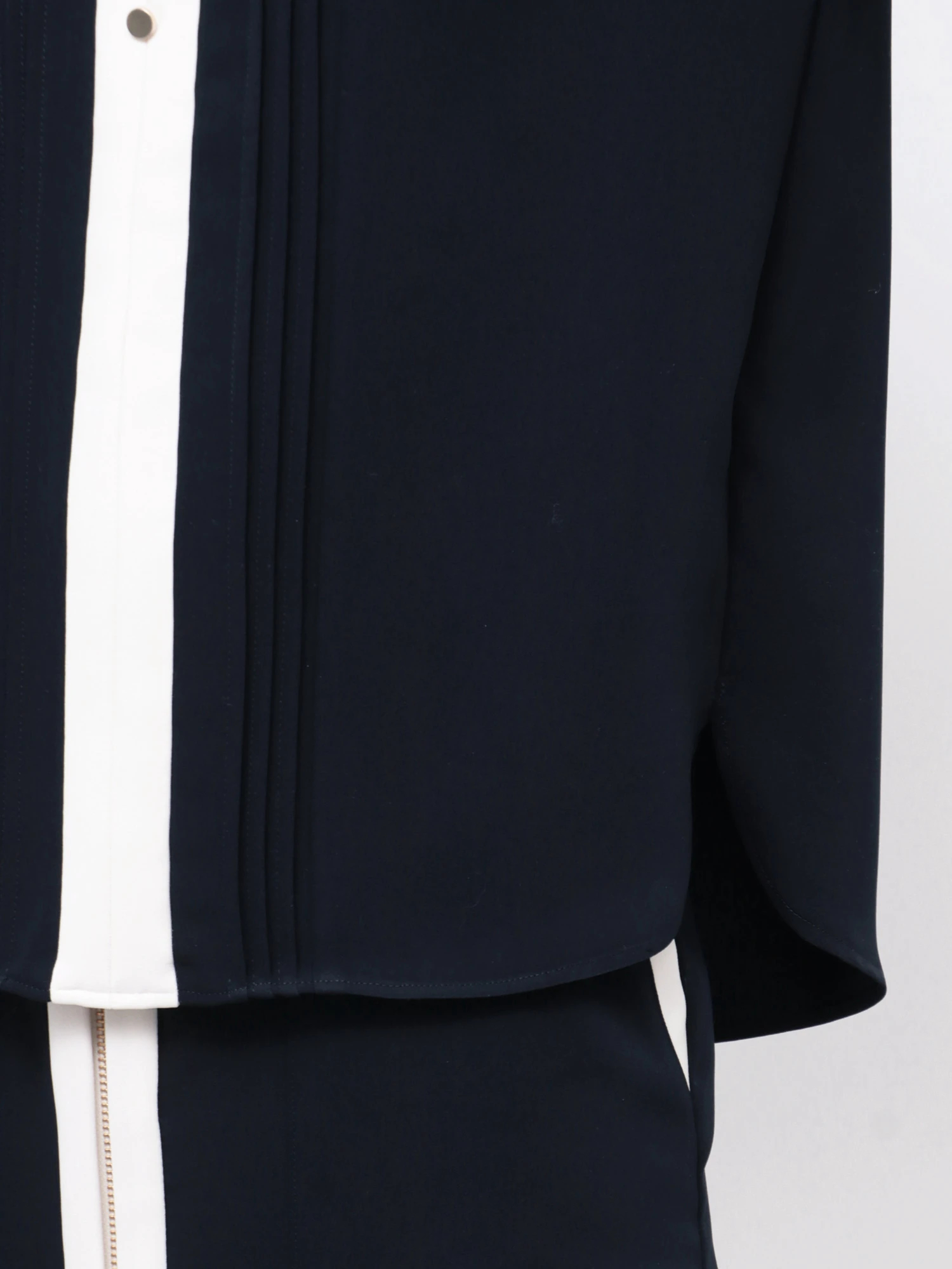 バイカラースキッパーピンタックブラウス | レディース