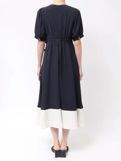 TONAL(トーナル) |バイカラーカシュクールクロスベルトワンピース