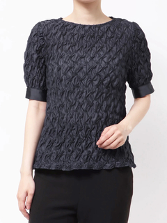 TONAL | スモッキングシアーブラウス