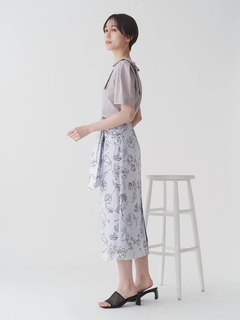 TONAL(トーナル) |リボンショルダーハーフスリーブブラウス
