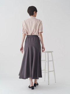 TONAL(トーナル) |タックネックパールハーフスリーブブラウス