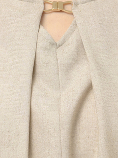 TONAL(トーナル) |フェイクリネンフロントバーブラウス