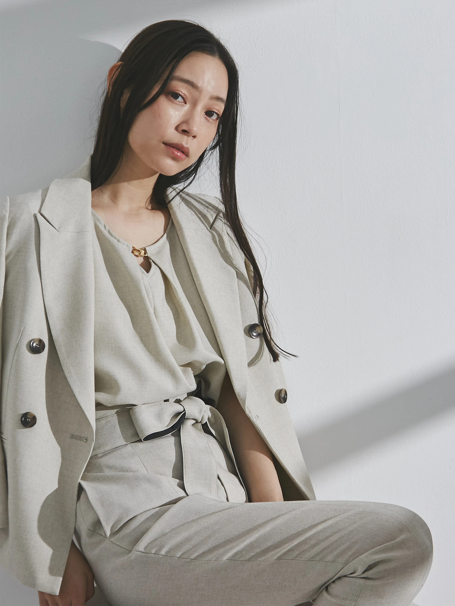 フェイクリネンテーラードジャケット | レディースファッション通販の