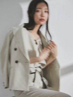 TONAL(トーナル) |フェイクリネンテーラードジャケット