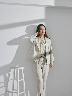 TONAL(トーナル) |フェイクリネンテーラードジャケット