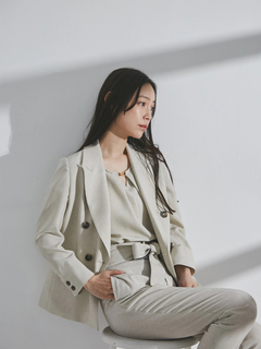 TONAL(トーナル) |フェイクリネンテーラードジャケット