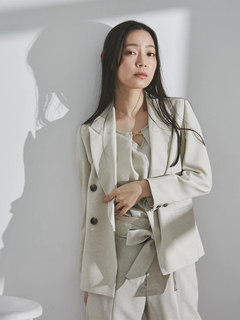 TONAL(トーナル) |フェイクリネンテーラードジャケット