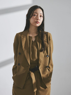 TONAL(トーナル) |フェイクリネンテーラードジャケット