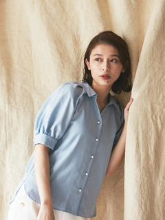 TONAL(トーナル) |パール釦スキッパーラグランブラウス