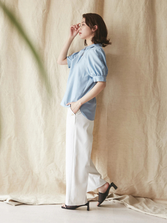 TONAL(トーナル) |パール釦スキッパーラグランブラウス