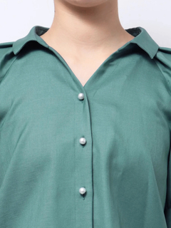 TONAL(トーナル) |パール釦スキッパーラグランブラウス