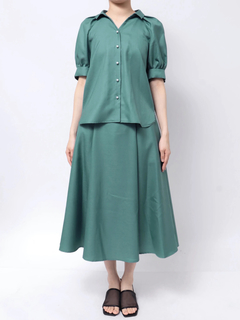 TONAL(トーナル) |パール釦スキッパーラグランブラウス