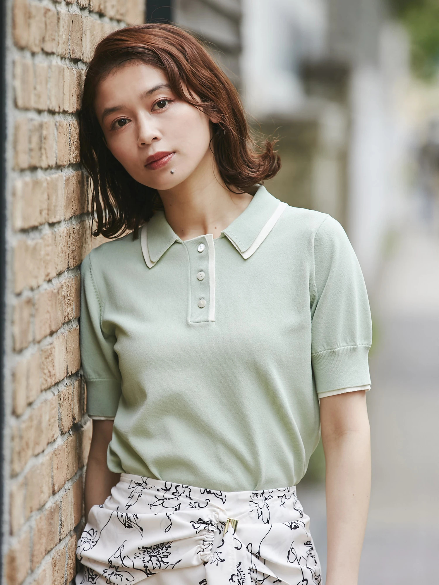 2枚衿ポロニット | レディースファッション通販のTONAL（トーナル