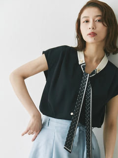 TONAL(トーナル) |スカーフタイドッキングフレンチブラウス