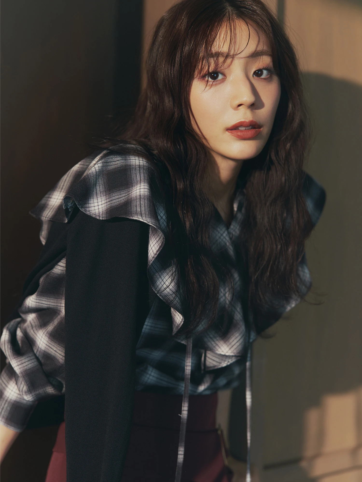 AD2017 archive 異素材フリルドッキング丸襟ブラウス ラウンド