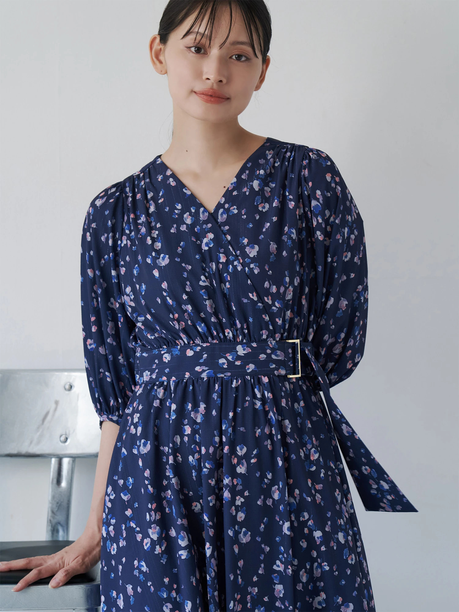 フラワーシアーJQカシュクールワンピース | レディースファッション