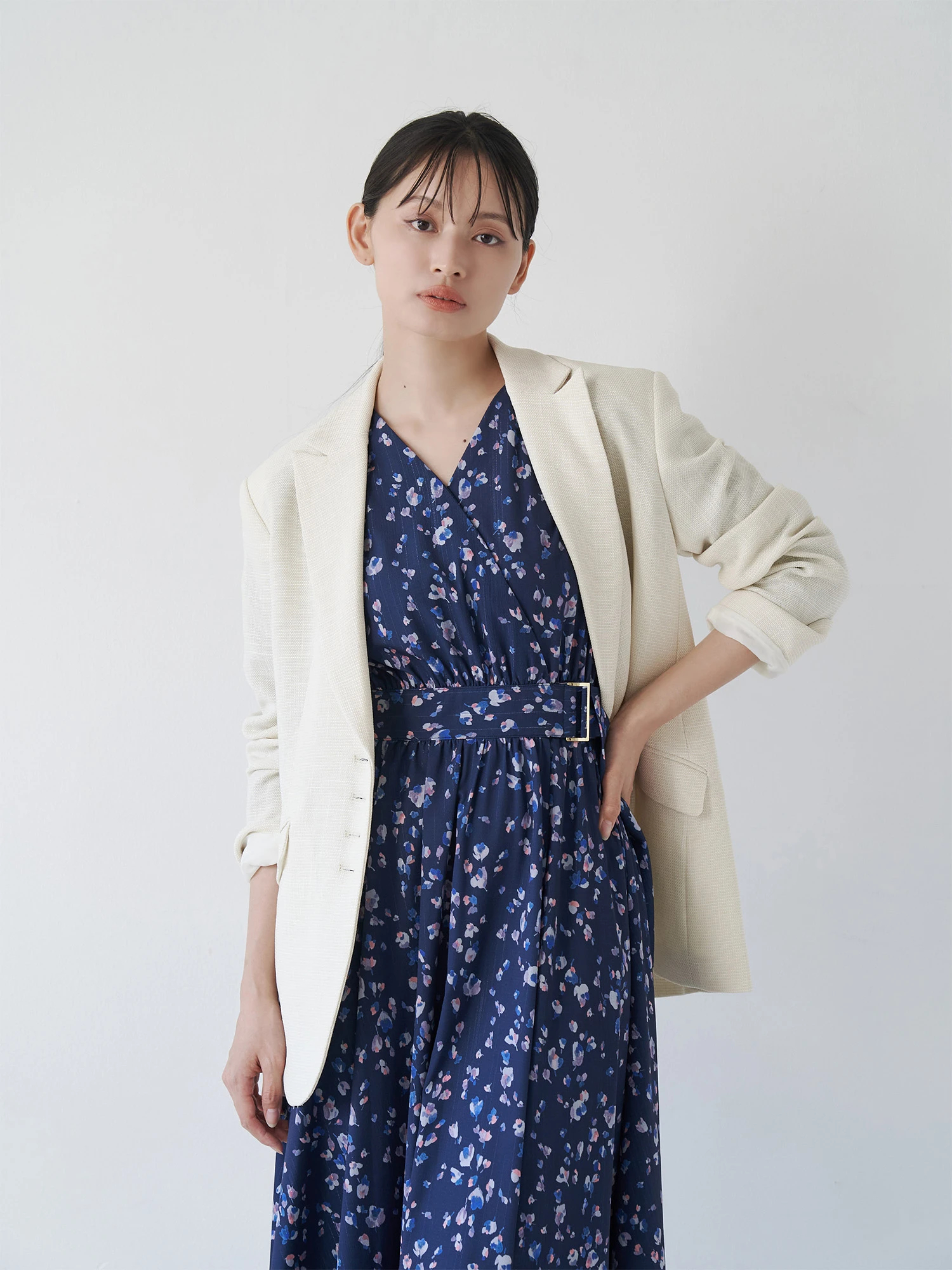 フラワーシアーJQカシュクールワンピース | レディースファッション