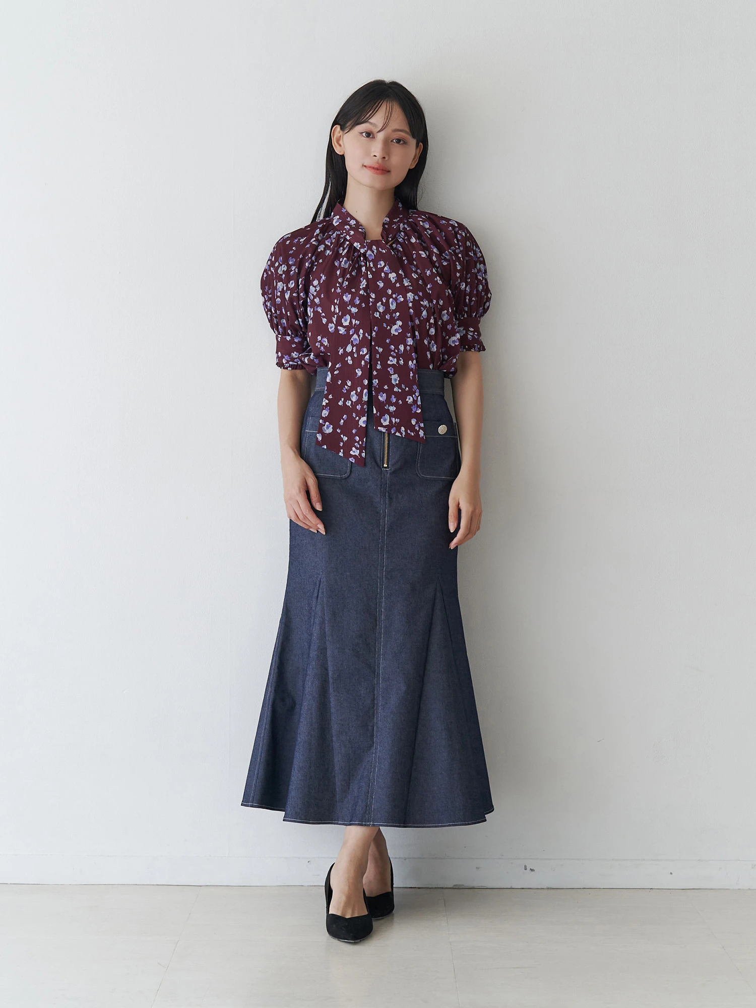 フラワーシアーJQボウタイブラウス | レディースファッション通販の