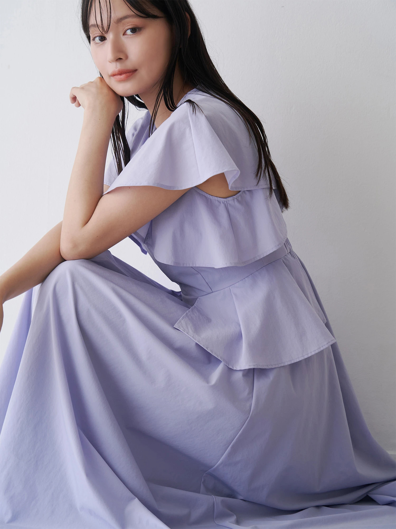 トーナル　tonal ワンピース　レース　36 トーナル TONAL レースパッチワークフレアワンピース