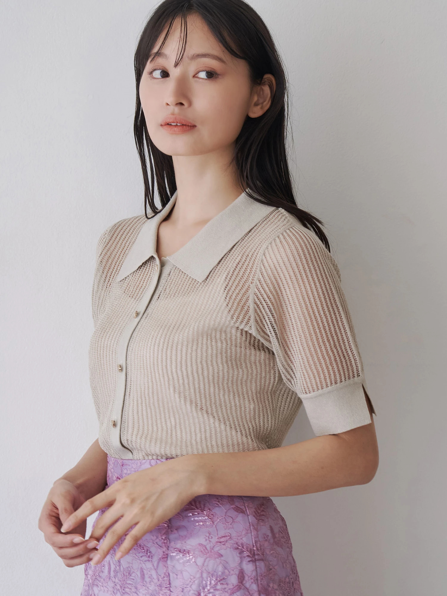 シアーリブポロニット | レディースファッション通販のTONAL