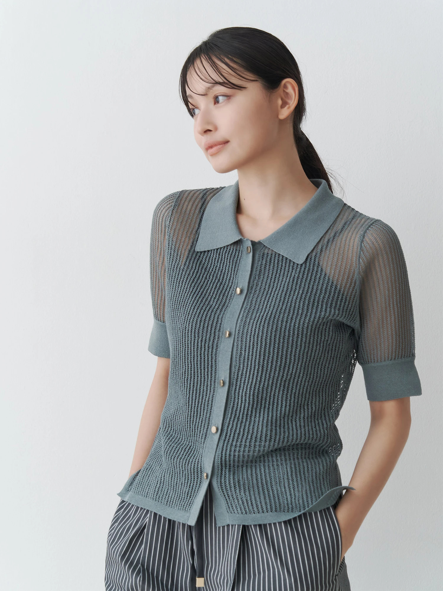 シアーリブポロニット | レディースファッション通販のTONAL