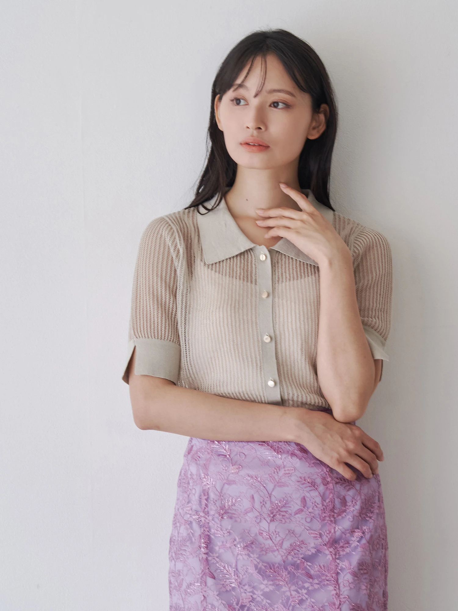 シアーリブポロニット | レディースファッション通販のTONAL