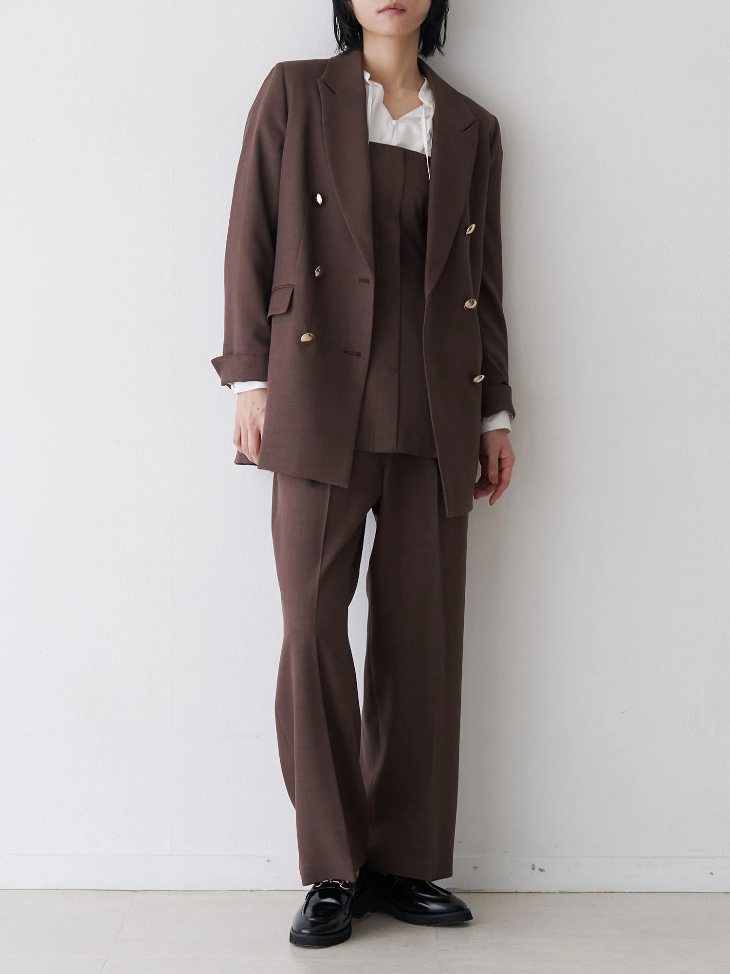 【美品】 トーナル 近年モデル パンツスーツ ダブルジャケット 金ボタン 貴島明日香コラボ】マルチセットダブルジャケット | レディース