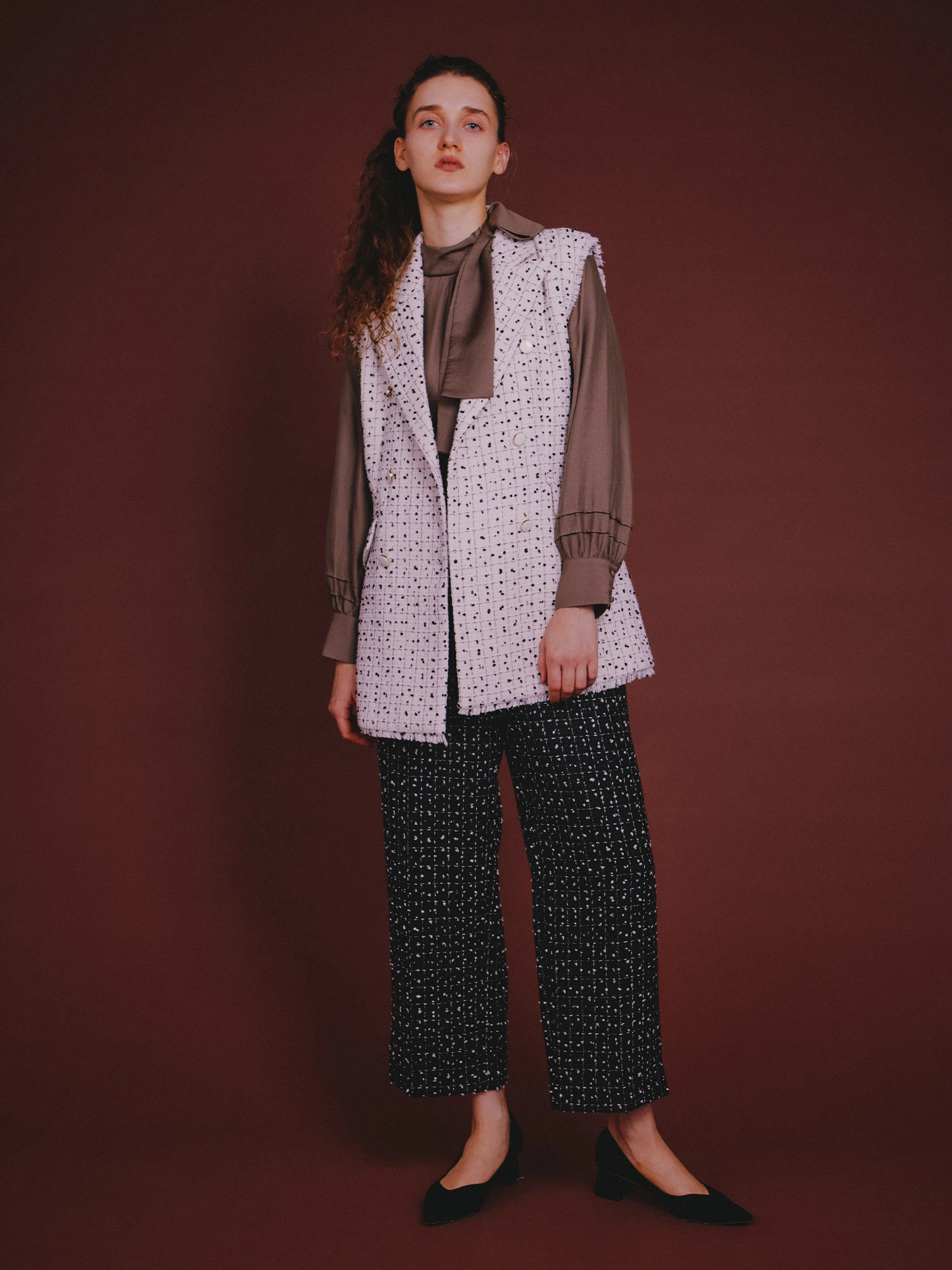 美品⭐︎TONAL トーナル セットアップスーツ ノーカラー 洗濯可 38 ② TONAL トーナル ノーカラー セットアップ ジャケット 38 スーツ