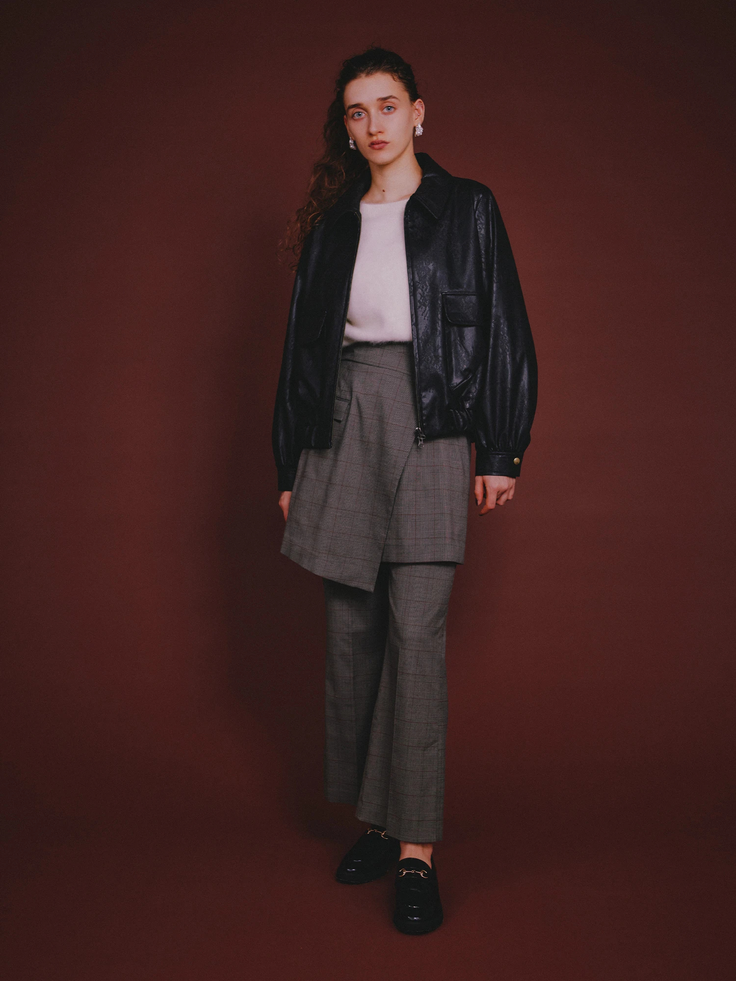 レースフェイクレザーブルゾン | レディースファッション通販のTONAL