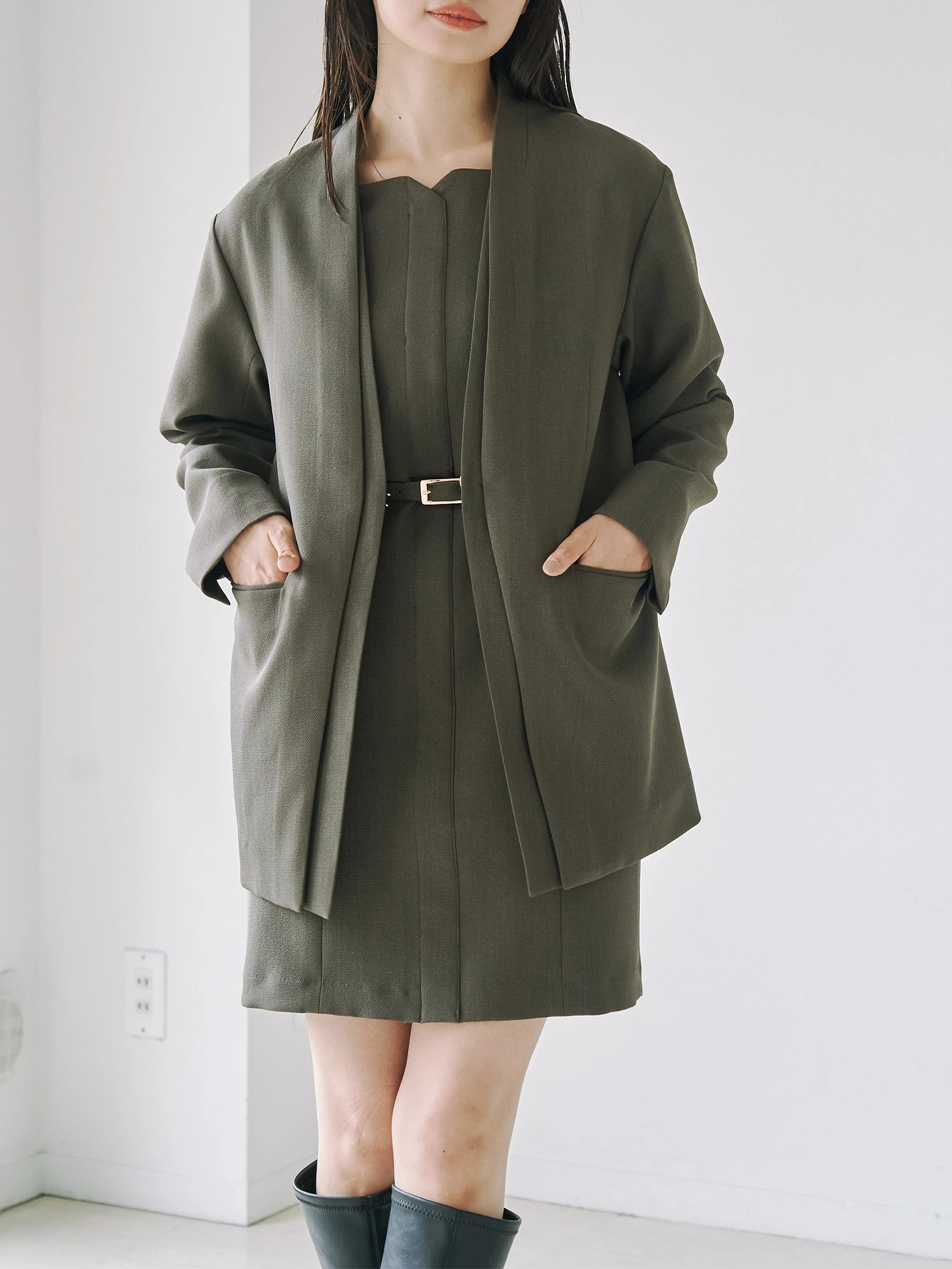 ラメツイルフォルムミニワンピース | レディースファッション通販の