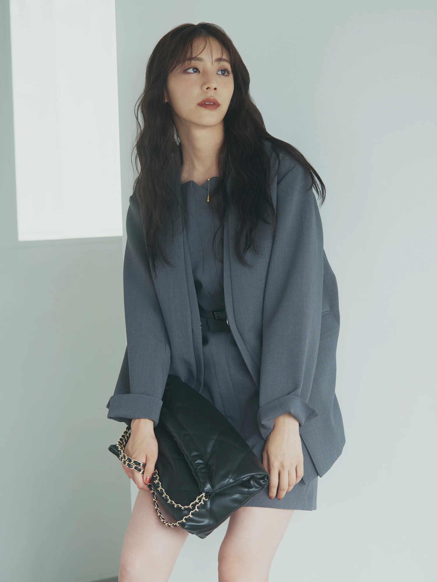 【新品未使用】トゥモローランド　コンフォートツイルノーカラージャケット セール】 コンフォートストレッチツイル ノーカラージャケット （ノー